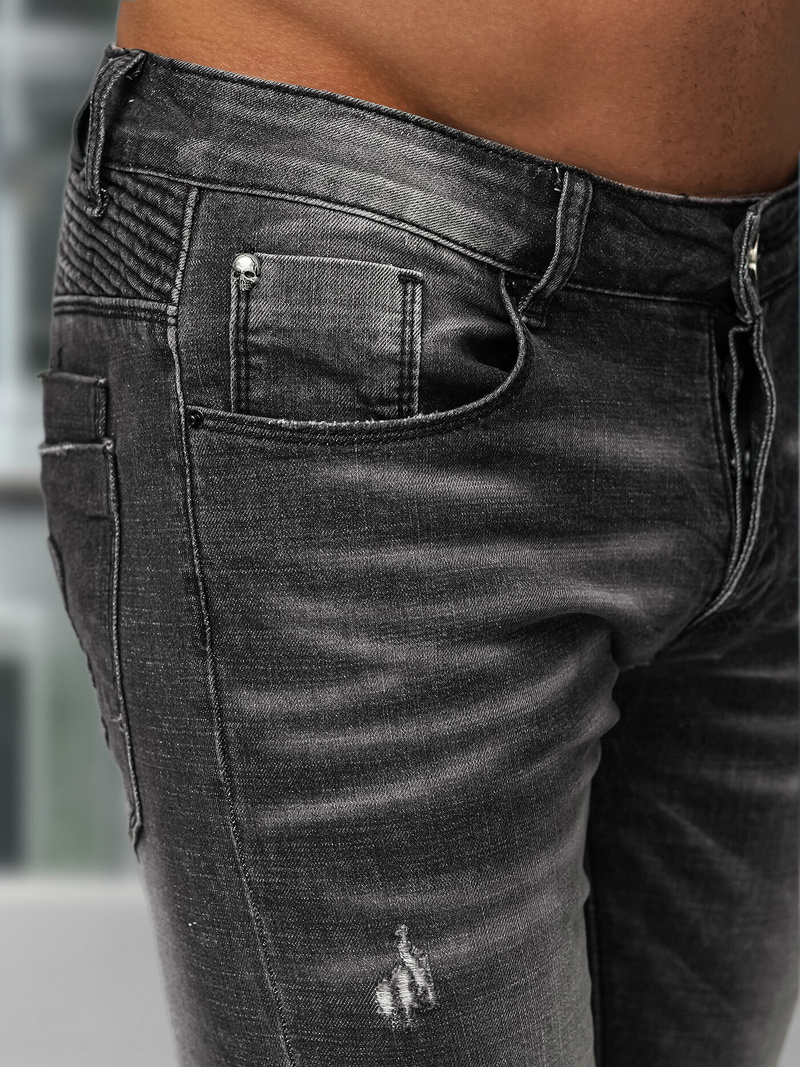 Férfi farmer nadrág fekete OZONEE NB/MP0070NZ