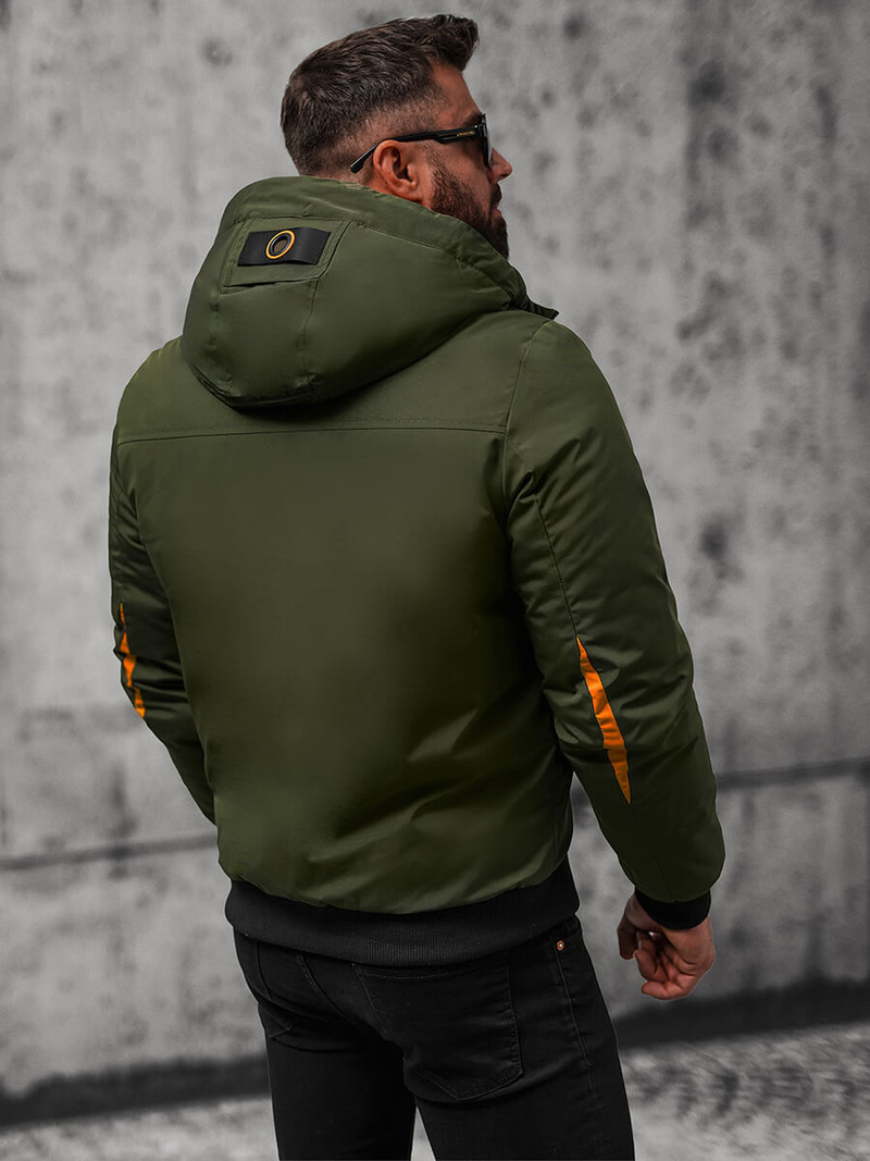 Férfi Steppelt Kabát Zöld OZONEE JS/27M8100