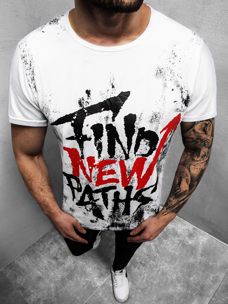 Férfi póló Fehér OZONEE JS/KS2013Z