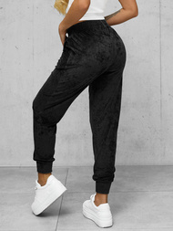 Női Velúr Melegítő Nadrág Fekete OZONEE JS/92K527/3