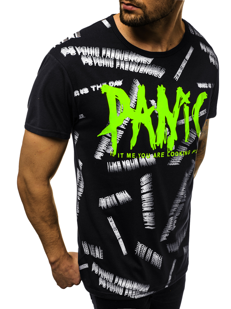 Férfi póló Fekete OZONEE JS/KS1998