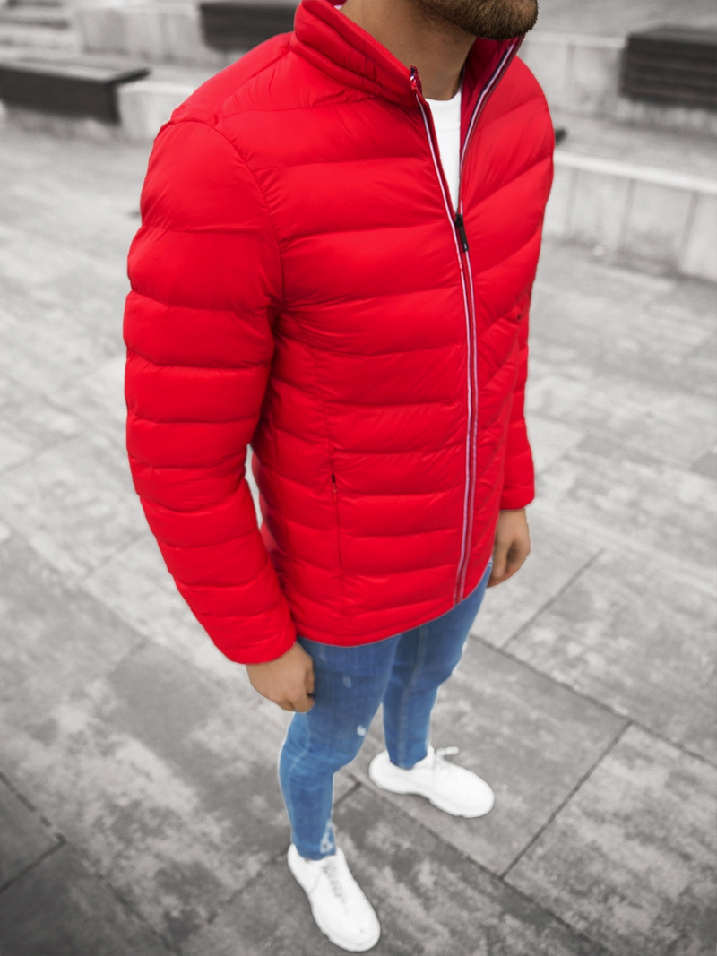 Férfi átmeneti kabát piros OZONEE JB/JP1100Z