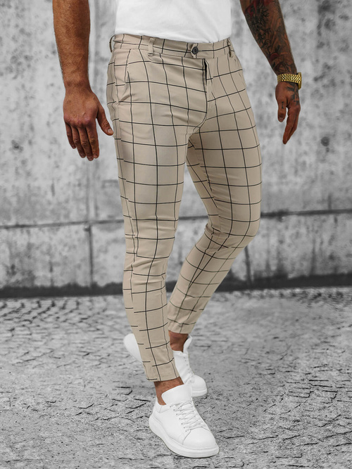 Férfi Chino Nadrág Bézs OZONEE O/P4009