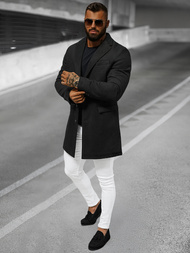 Férfi szövetkabát fekete OZONEE JB/1047Z