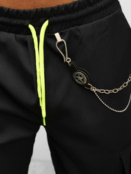 Férfi nadrág chino jogger fekete OZONEE O/CP149