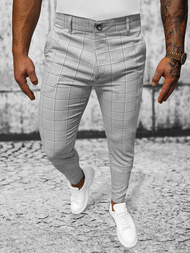 Férfi chino nadrág szürke OZONEE O/3000