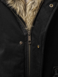 Férfi téli parka kabát fekete OZONEE O/5578Z