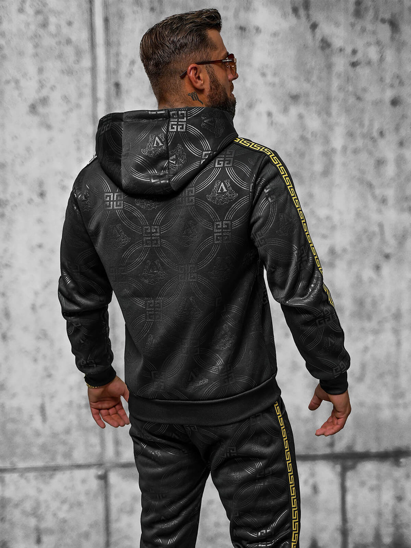 Férfi Szabadidő Együttes Fekete OZONEE JS/3C555