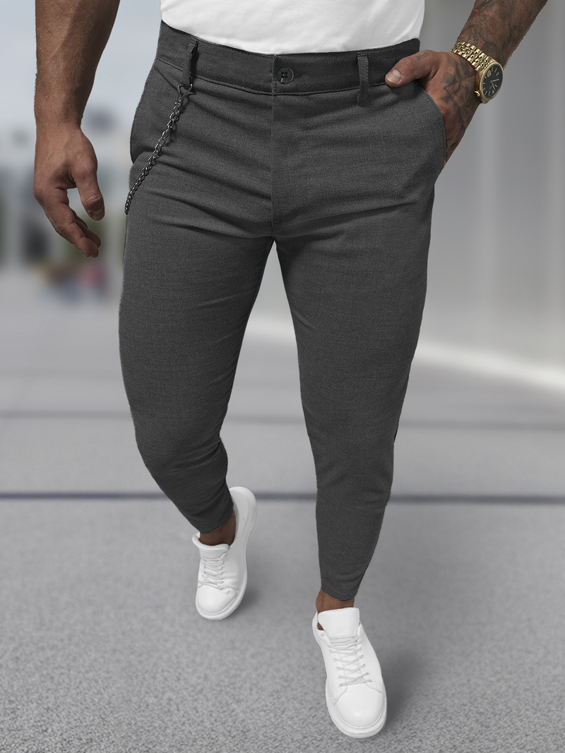 Férfi chino nadrág grafit OZONEE DJ/3300