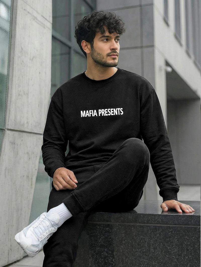 Férfi Melegítő Felső Fekete OZONEE JS/65B3919/3Z