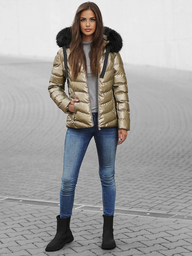 Női téli kabát Arany OZONEE JS/M773/403Z