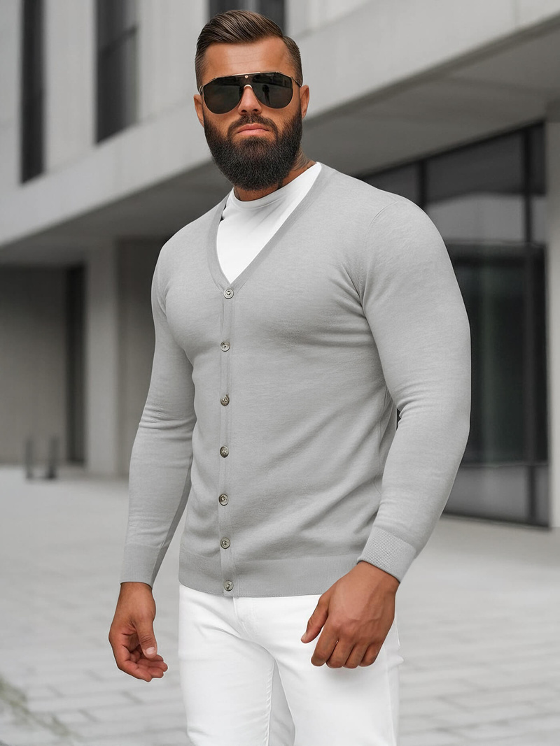 Férfi Pulóver Szürke OZONEE NB/MM6006/2Z