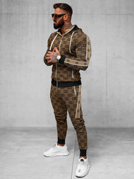 Férfi melegítő együttes sötét-bézs OZONEE O/FF3805AB