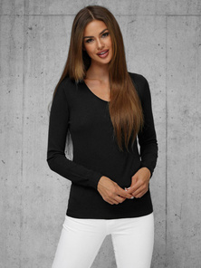 Női pulóver fekete OZONEE JS/8006/9