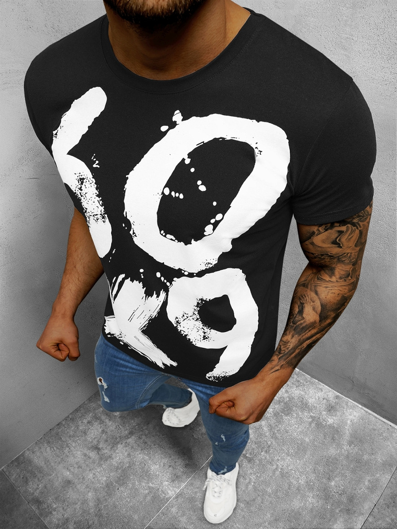 Férfi Póló Fekete OZONEE O/1297