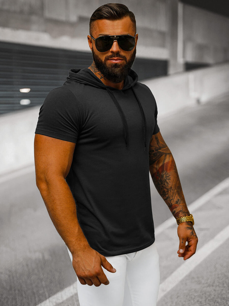 Férfi Póló Fekete OZONEE JS/8T89/3