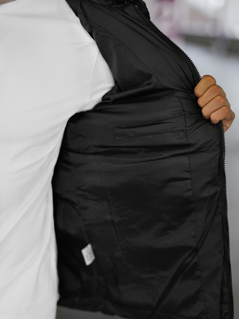 Férfi kabát fekete OZONEE JS/31M5005Z