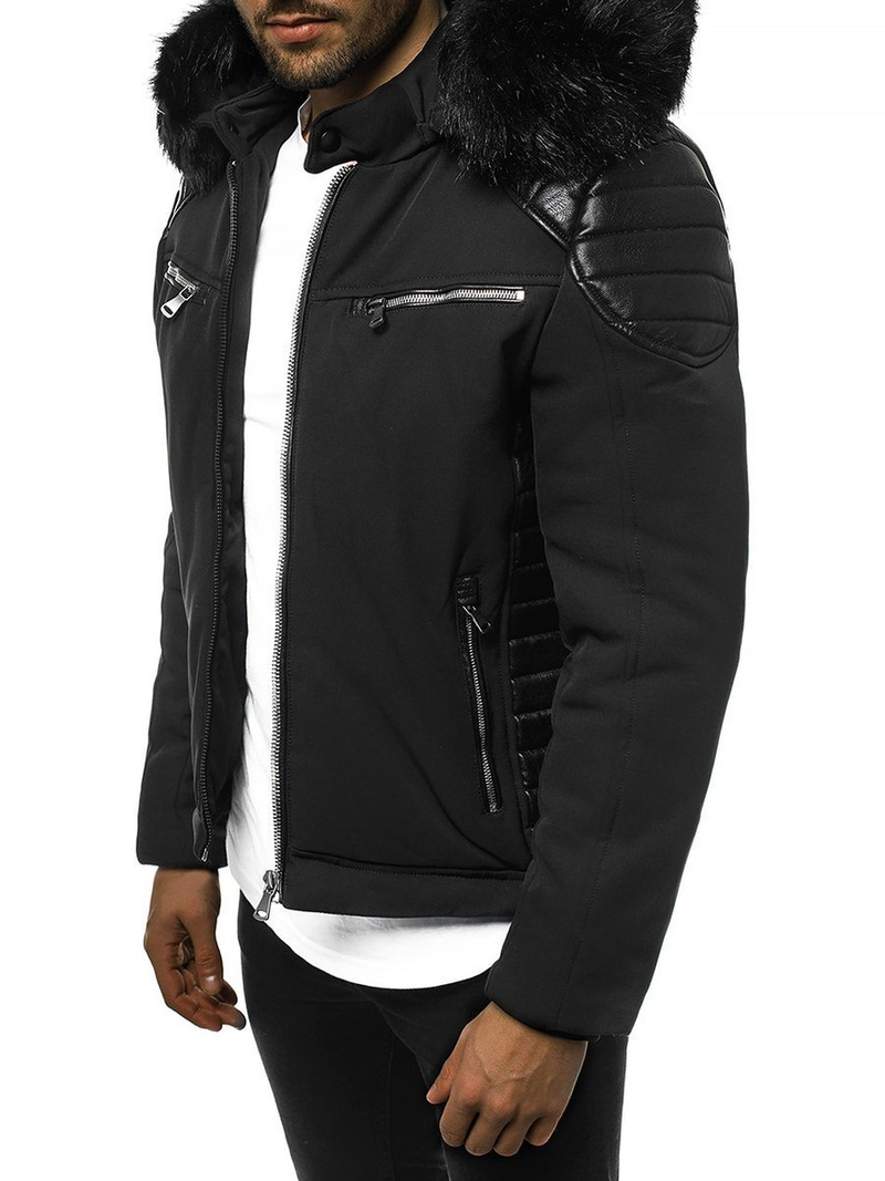 Férfi téli kabát fekete OZONEE O/99101Z