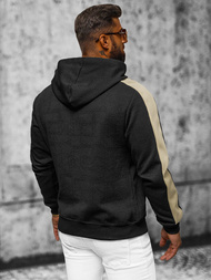 Férfi kapucnis felső fekete OZONEE JS/3B565