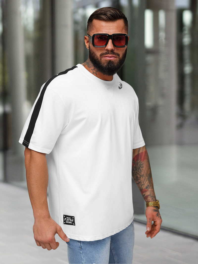 Férfi Póló Fehér OZONEE O/QQ1195