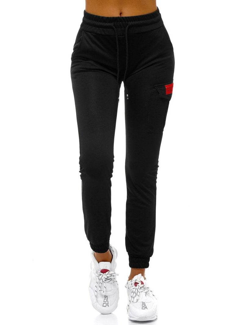 Női melegítőnadrág Fekete-piros OZONEE O/82320