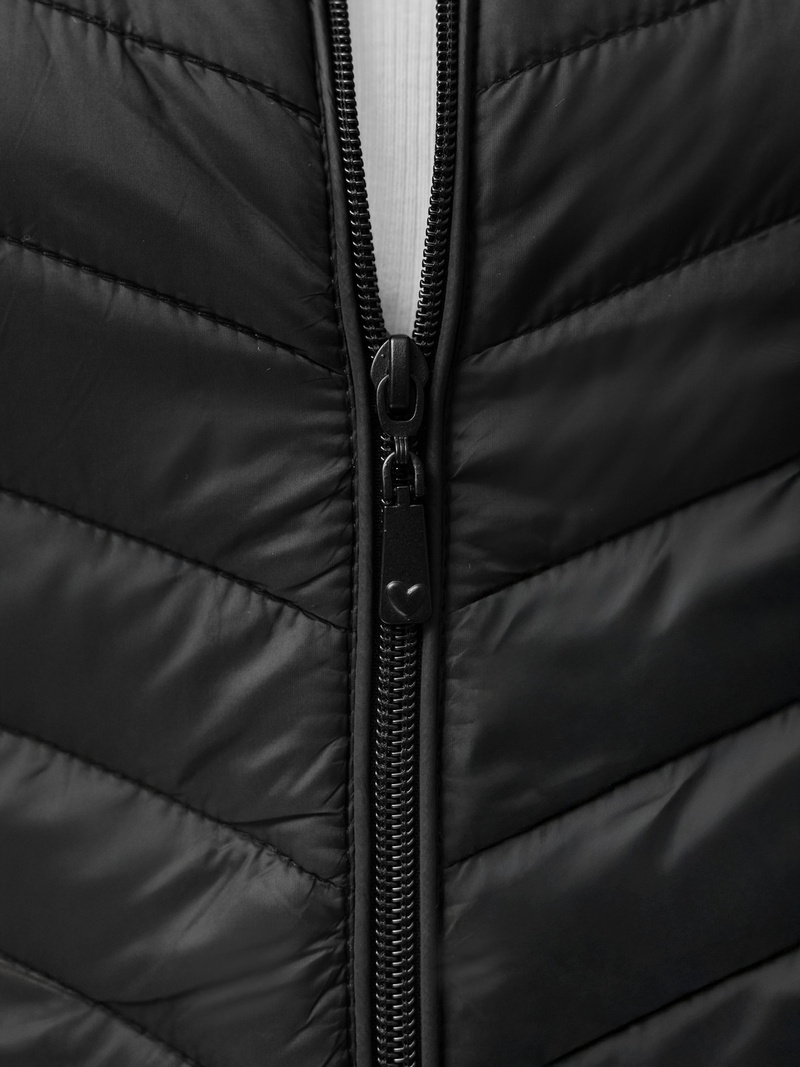 Női hosszú mellény fekete OZONEE JS/16M9255/392