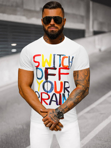 Férfi Póló Fehér OZONEE O/T125/1Z