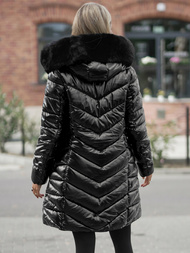 Női téli kabát fekete OZONEE JS/16M9100/392Z