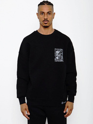 Férfi melegítő felső Fekete OZONEE MACH/M3257