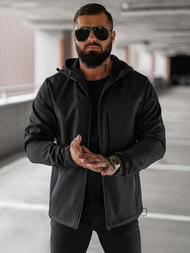 Férfi softshell kabát fekete OZONEE JS/27B6523/3Z