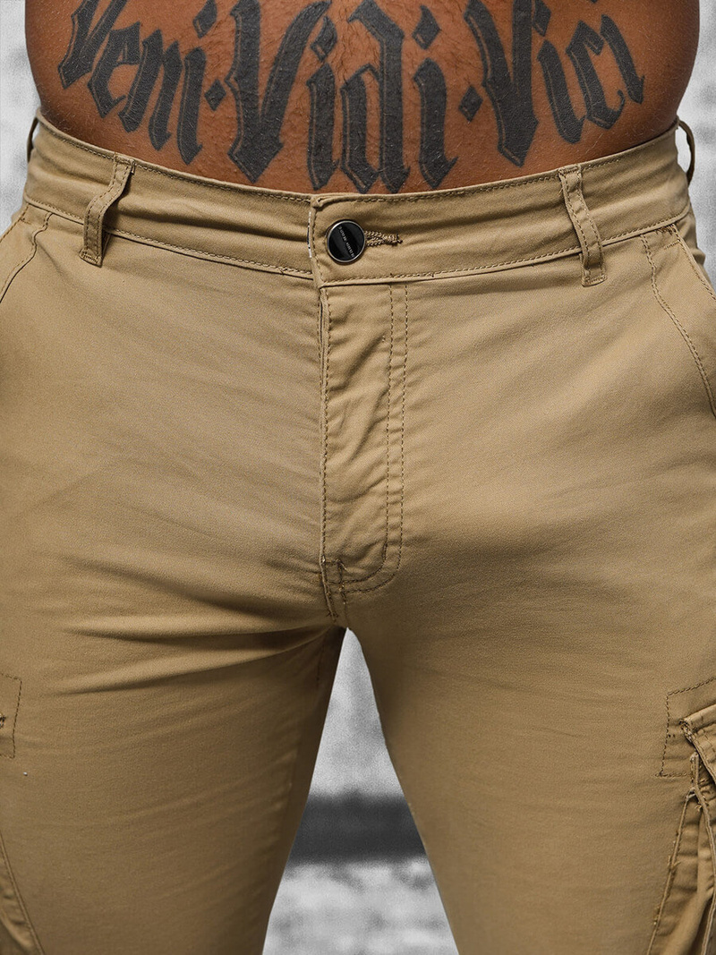 Férfi nadrág chino jogger bézs OZONEE NB/MP0202K