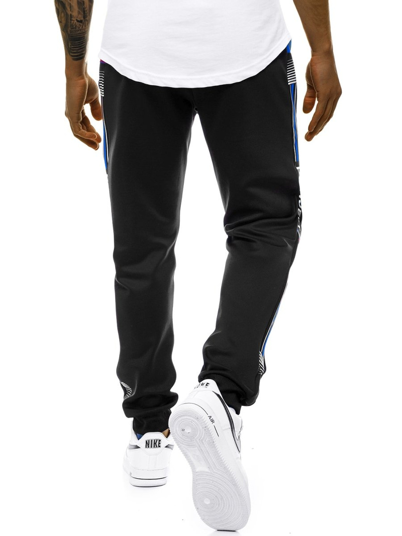 Férfi melegítő nadrág Fekete-kék OZONEE JS/AM120