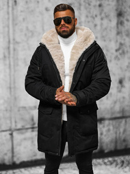 Férfi téli parka kabát fekete OZONEE JS/5M120/392