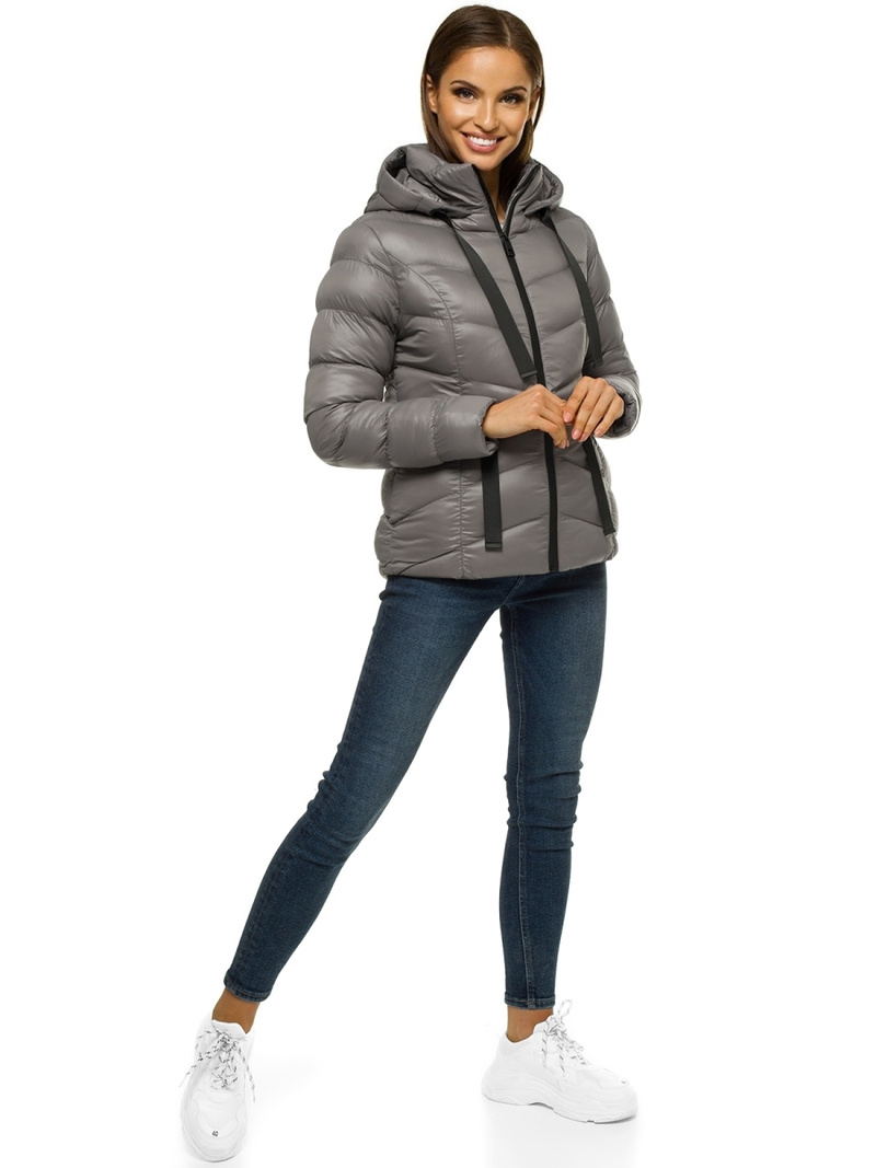 Női téli kabát Szürke OZONEE JS/M23066/4