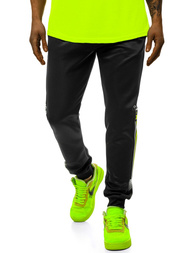 Férfi melegítő nadrág Fekete-zöld OZONEE JS/AM120