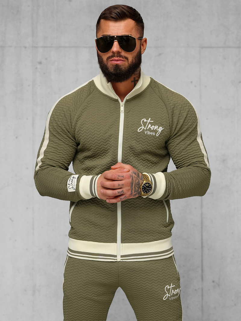 Férfi melegítő együttes khaki OZONEE O/FF5030AB