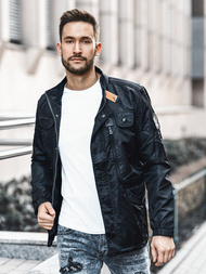 Férfi átmeneti kabát fekete OZONEE O/99237