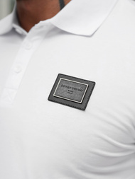 Férfi galléros póló fehér OZONEE NB/MT3124