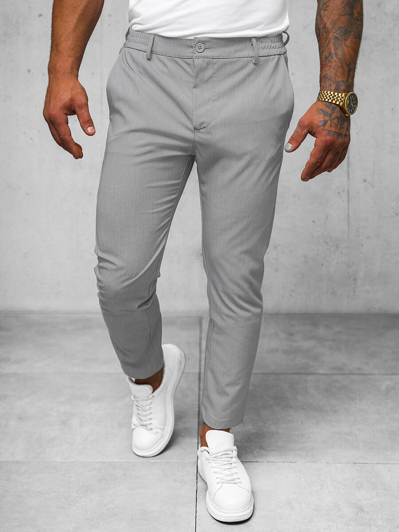 Férfi Chino Nadrág Szürke OZONEE O/1411SP