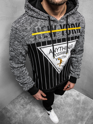 Férfi blúz grafit Szürke OZONEE JS/KS1907Z