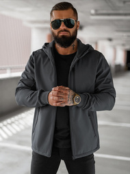 Férfi softshell kabát grafit OZONEE JS/27B6529/5Z