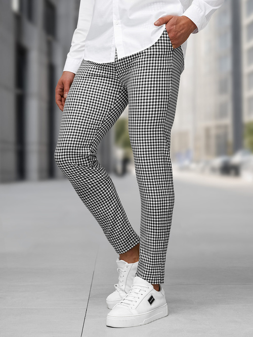 Férfi nadrág fekete-fehér OZONEE DJ/5531Z