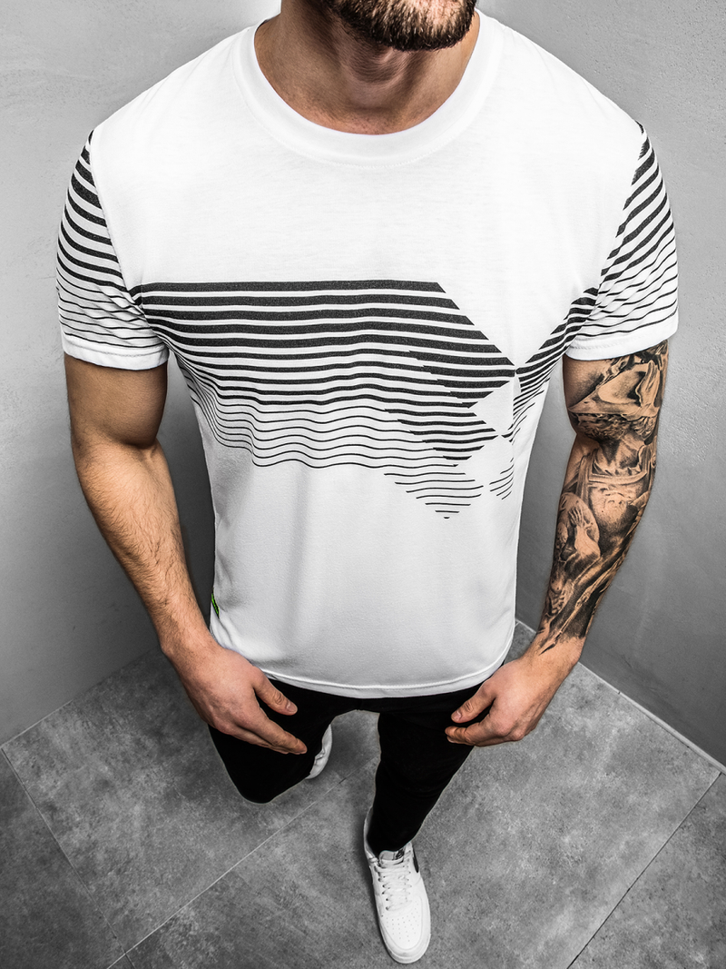 Férfi póló Fehér OZONEE JS/KS2058Z