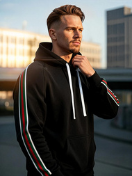 Férfi kapucnis felső fekete OZONEE JS/8B1731/3