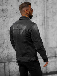 Férfi farmer dzseki fekete OZONEE NB/MJ506NZ