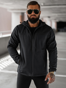 Férfi softshell kabát fekete OZONEE JS/27B6523/3Z