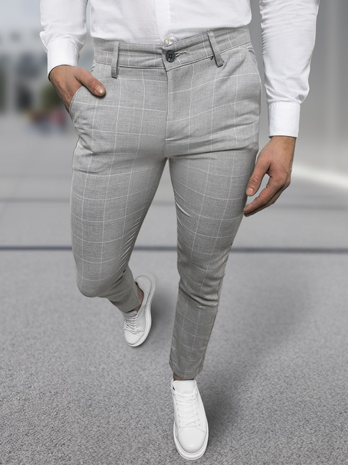 Férfi chino nadrág Szürke OZONEE DJ/5505