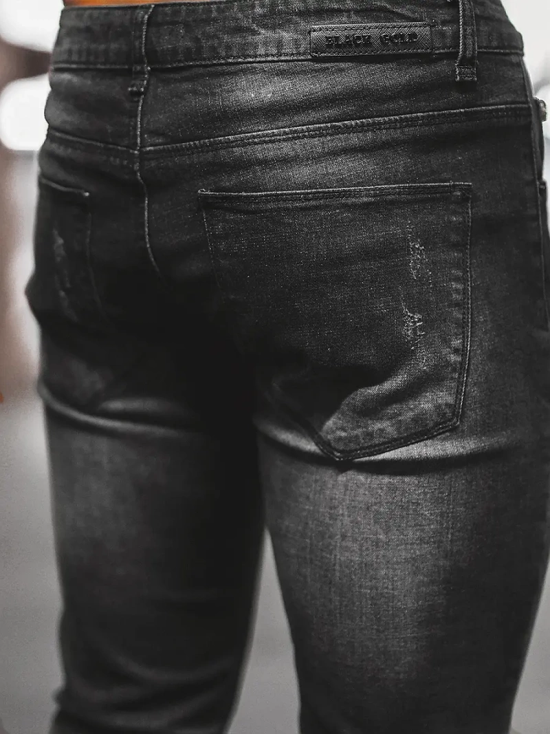 Férfi Farmer Nadrág Fekete OZONEE NB/MP0066N