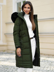 Női téli kabát khaki OZONEE O/W377Z