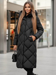 Női téli kabát fekete OZONEE JS/5M3173/392Z